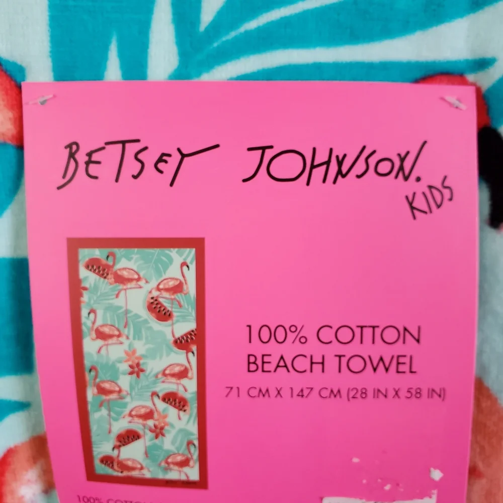 BETSEY JOHNSON Watermelon Flamingo Beach Towel
